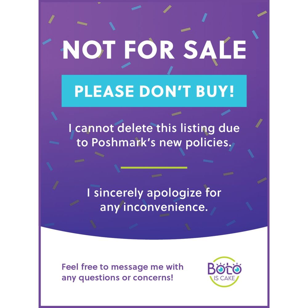 NOT FOR SALE.